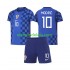 Camisola Croácia Modrić Luka 10 Criança Equipamento Segundo Copa do Mundo 2026 Manga Curta